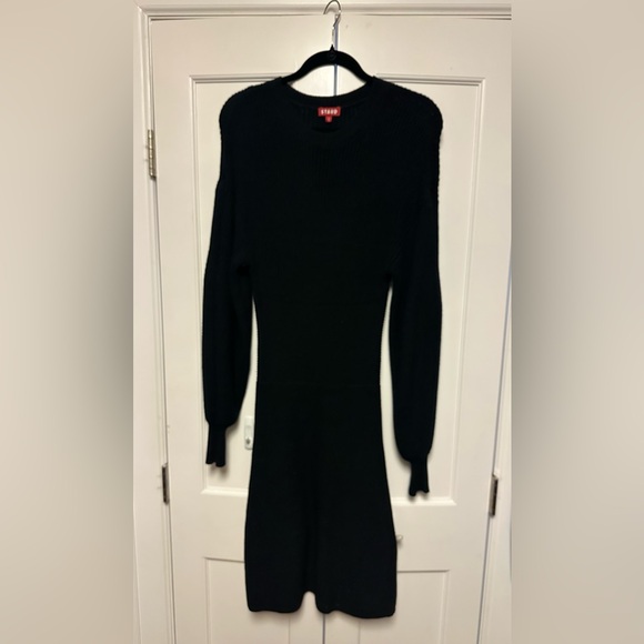 STAUD Marylebone Ribbed Knit Dress, sz small - Picture 3 of 5
